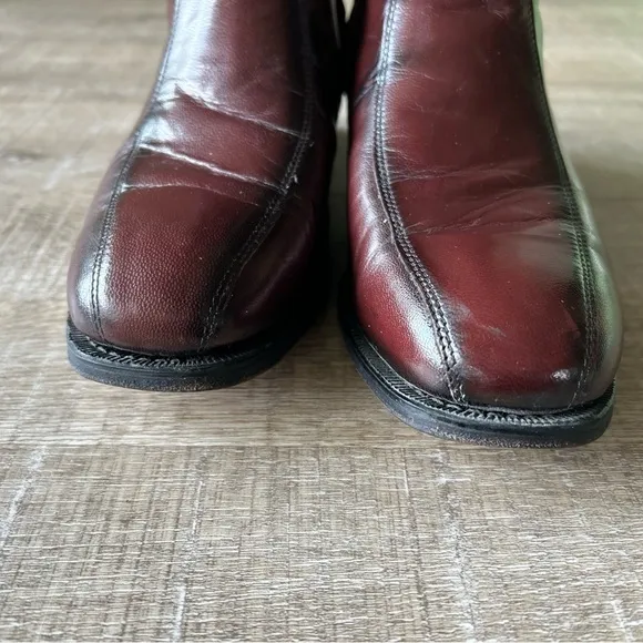 Florsheim Duke Side Zip Brown Leather Boots 11087 Beatle Mens 9.5 EEE Chelsea