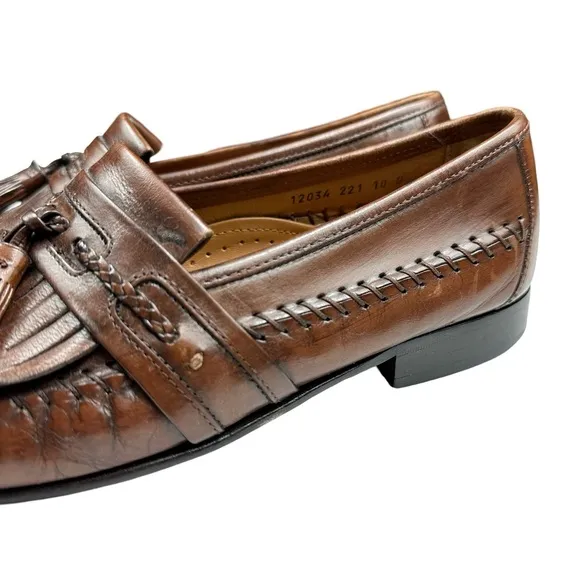 Florsheim Kiltie Tassel Brown Leather Office Career Loafers Men’s 10D