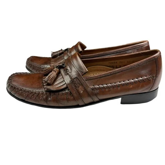 Florsheim Kiltie Tassel Brown Leather Office Career Loafers Men’s 10D