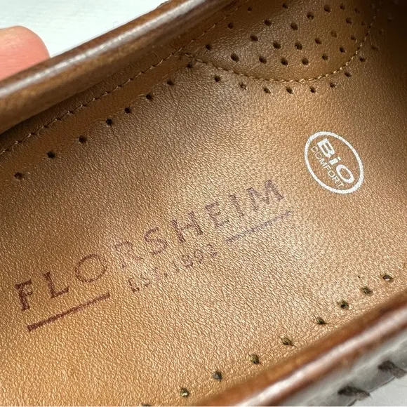 Florsheim Kiltie Tassel Brown Leather Office Career Loafers Men’s 10D
