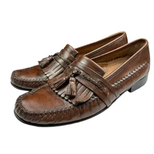 Florsheim Kiltie Tassel Brown Leather Office Career Loafers Men’s 10D