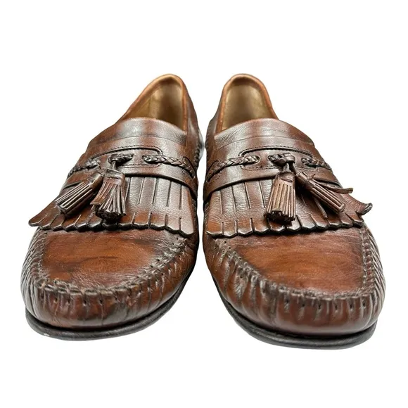 Florsheim Kiltie Tassel Brown Leather Office Career Loafers Men’s 10D
