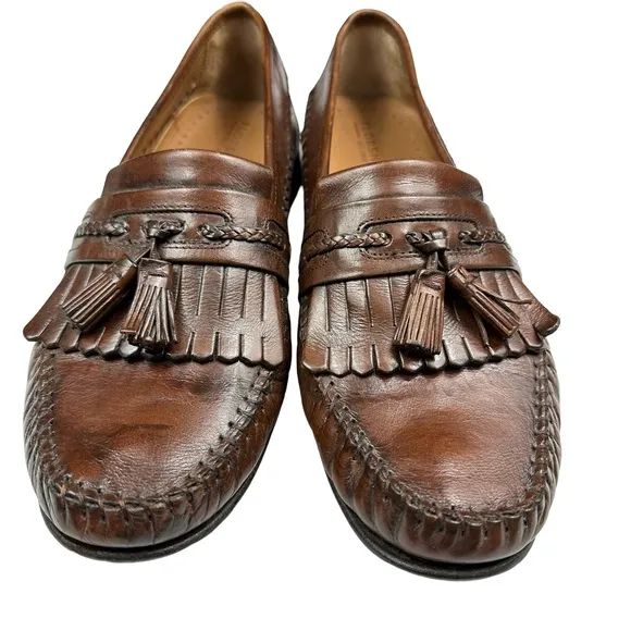 Florsheim Kiltie Tassel Brown Leather Office Career Loafers Men’s 10D