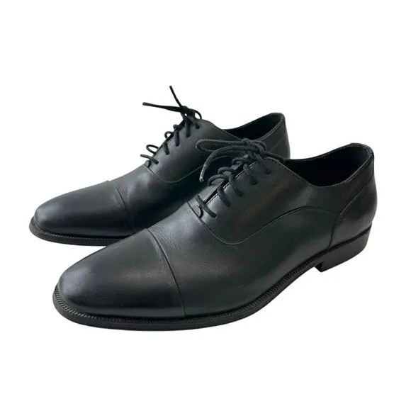 Florsheim Leather Oxford Dress Shoes Classic Lace Up Black Mens Size 9M‎