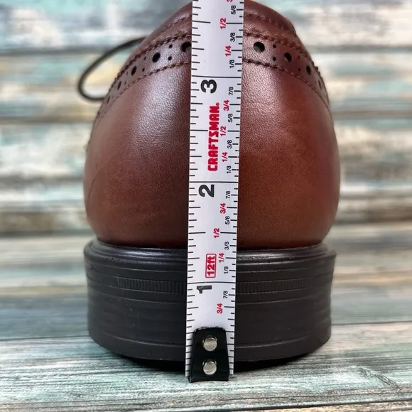 Florsheim Mens Size 9M Wingtip Oxford Dress Shoes Brown Leather Formal Workwear