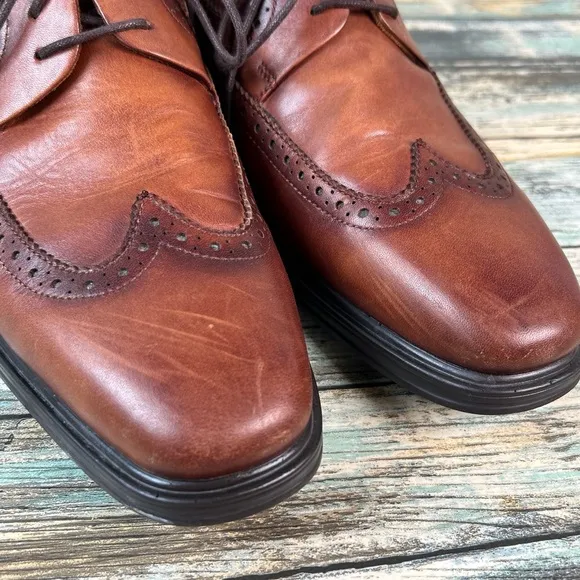 Florsheim Mens Size 9M Wingtip Oxford Dress Shoes Brown Leather Formal Workwear
