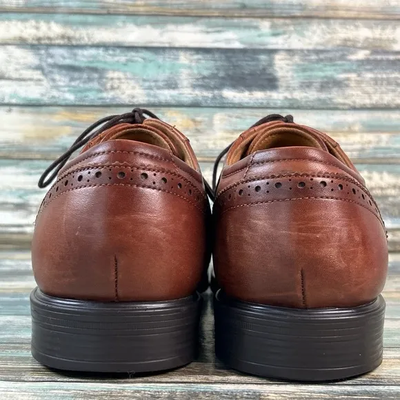 Florsheim Mens Size 9M Wingtip Oxford Dress Shoes Brown Leather Formal Workwear