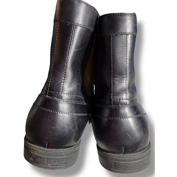 Florsheim Midtown Leather Ankle Boots Comfortech Ortholite Dress Blk 14 EEE Wide