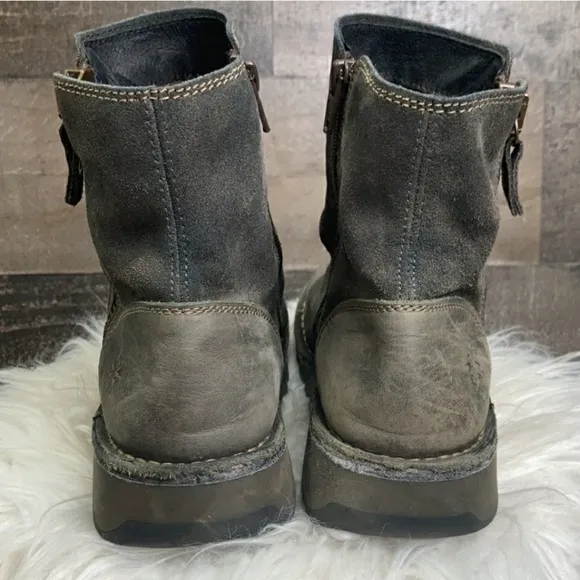 Fly London grey suede Zip Up Ankle Boots MONG 6.5