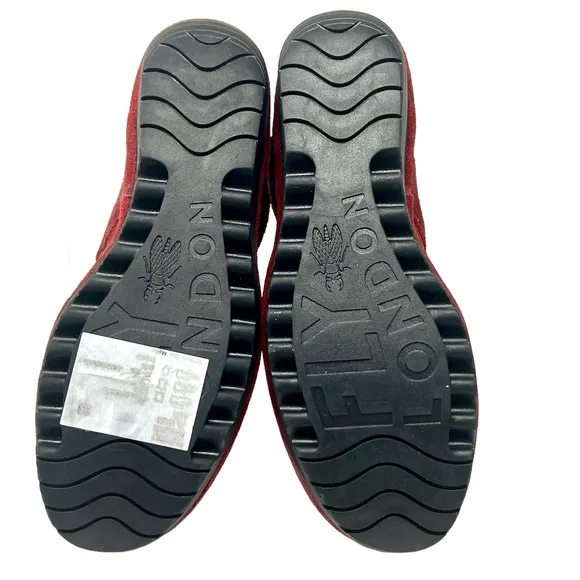 Fly London Women's Robi Mary Jane rust Suede Wedges size 39/8-8.5 NWT 🪰