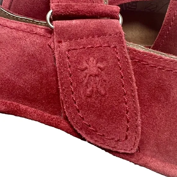 Fly London Women's Robi Mary Jane rust Suede Wedges size 39/8-8.5 NWT 🪰
