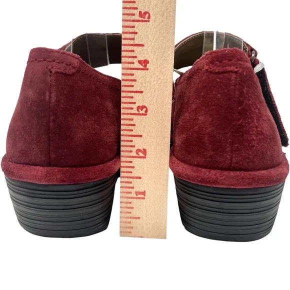 Fly London Women's Robi Mary Jane rust Suede Wedges size 39/8-8.5 NWT 🪰