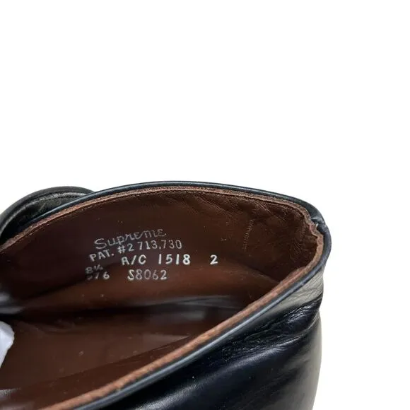 Foot So Port Mens Supreme Boots Black Leather Monk Buckle Strap‎ Size 8.5