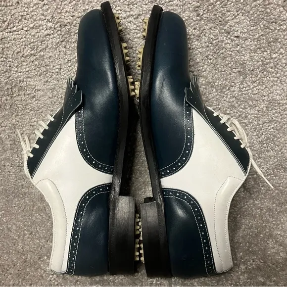 FootJoy Classics Women’s Style 90605 Leather Teal/White Golf Shoes Size 8.5B
