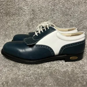 FootJoy Classics Women’s Style 90605 Leather Teal/White Golf Shoes Size 8.5B