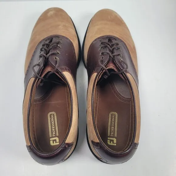 FootJoy Professional Men's Brown Leather Golf Shoes 57045 US Size 11.5W