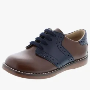 FootMates Brown Blue Dress Shoes Classic Oxford Leather Arch Support 12