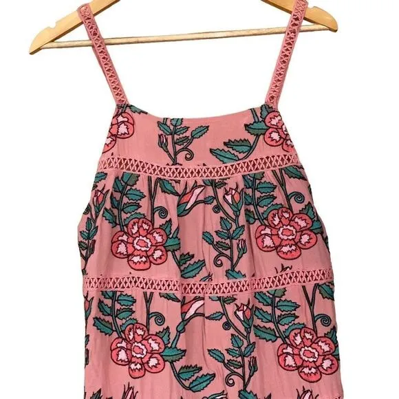 For love &amp; lemons Rosali tank floral embroidered mini dress