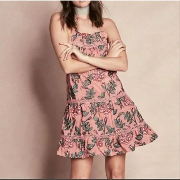 For love &amp; lemons Rosali tank floral embroidered mini dress