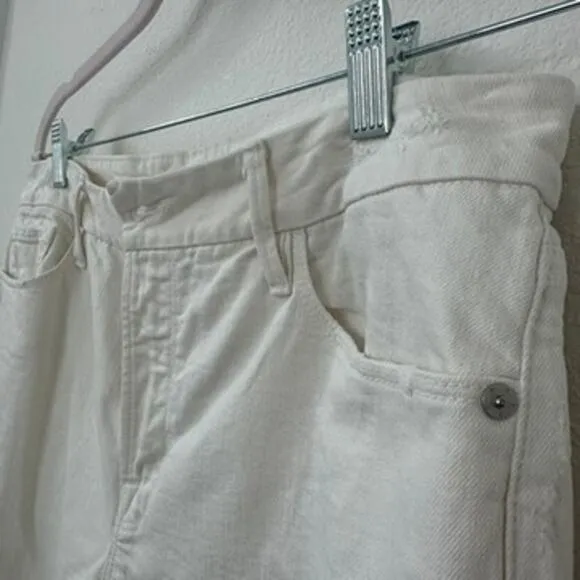 Frame Le Mini Boot Jeans - Size 31, White