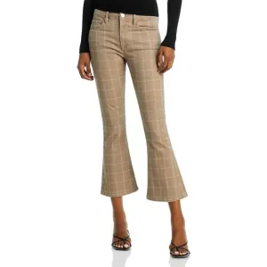 Frame Womens Brown 25 Le Crop Mini Bootcut Jeans Oxford Plaid