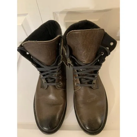 Franco Fortini Men’s‎ Sz 12 Ankle Boots Mate 2 Laces Brown Leather