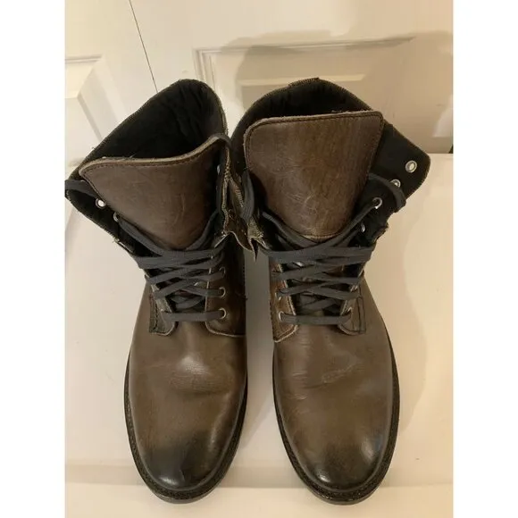 Franco Fortini Men’s‎ Sz 12 Ankle Boots Mate 2 Laces Brown Leather