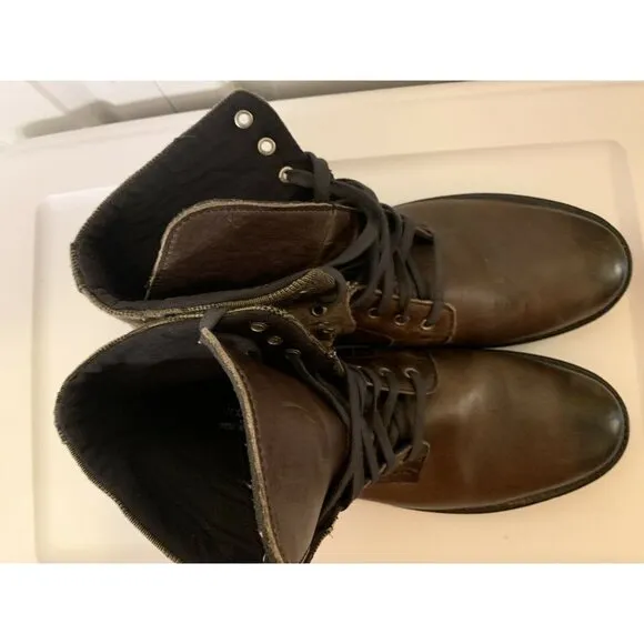Franco Fortini Men’s‎ Sz 12 Ankle Boots Mate 2 Laces Brown Leather