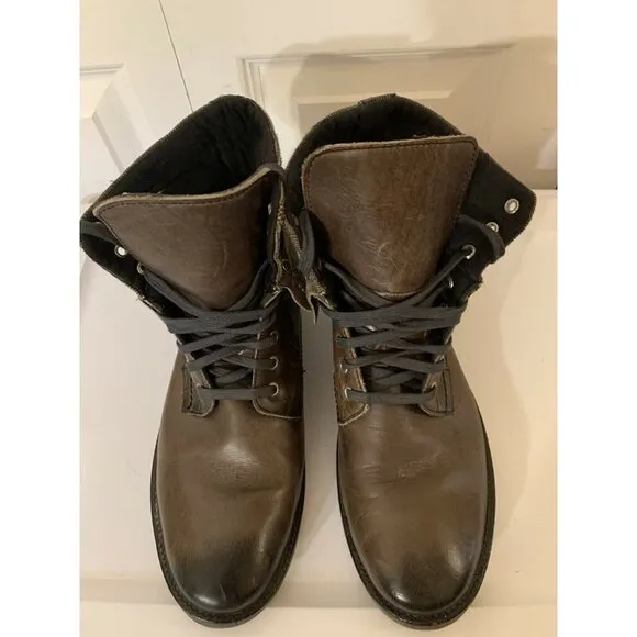 Franco Fortini Men’s‎ Sz 12 Ankle Boots Mate 2 Laces Brown Leather