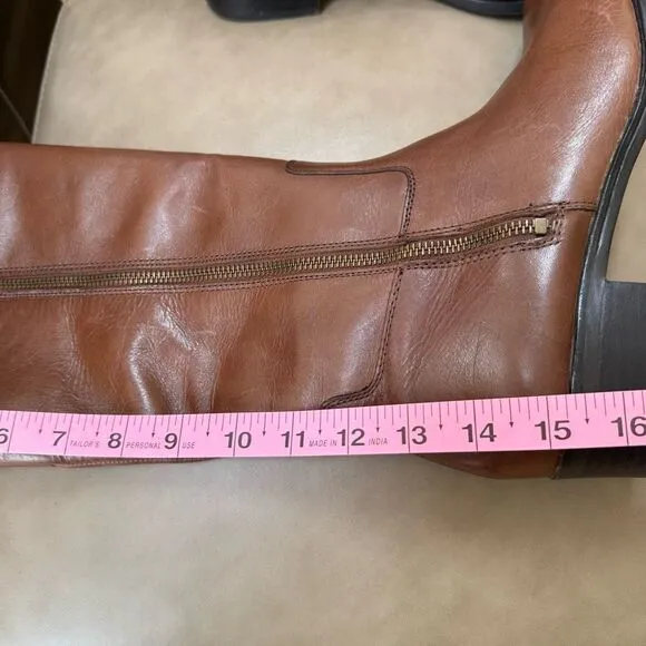 Franco Sarto Christina brown tall leather riding boots size 10