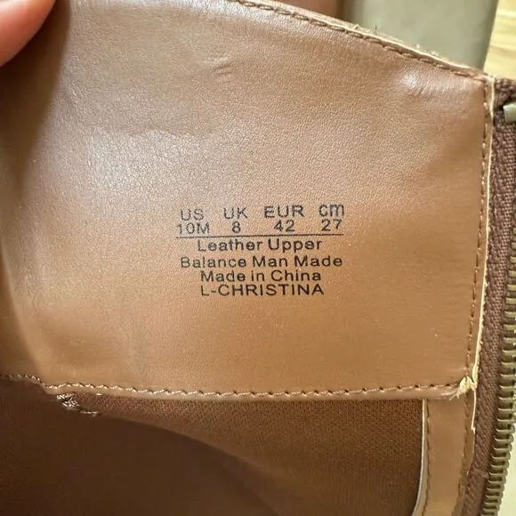 Franco Sarto Christina brown tall leather riding boots size 10