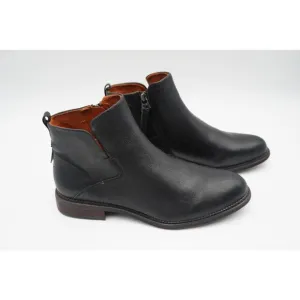 Franco Sarto Hyla Leather Ankle Boot Women's Size 11M Black Bootie Side Zip