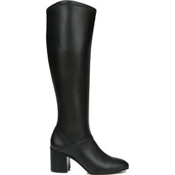 Franco Sarto L-Tribute Black Square Toe Block Heel Women's Boots Size 9.5