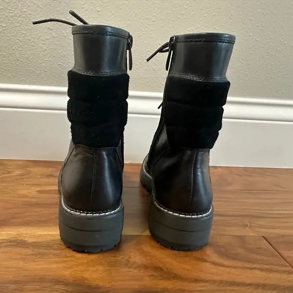 FRANCO SARTO Leather Lace-up Combat Boots size 6