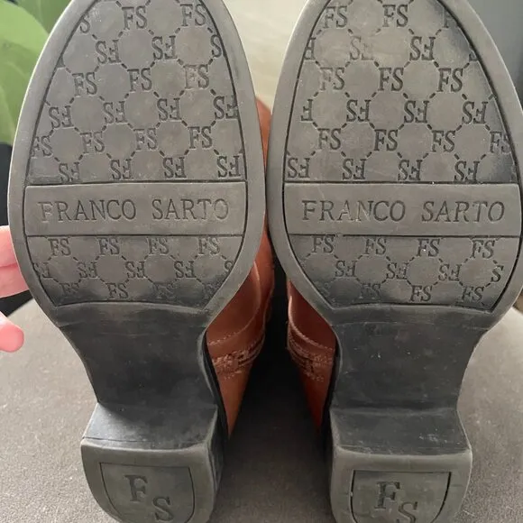 Franco Sarto Women's size 7 Cognac Boots Leather