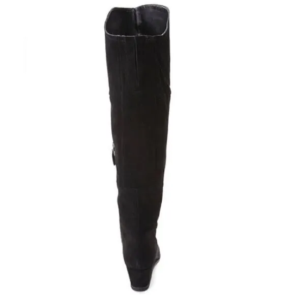 FRANCO Sarto abela- grayish-Black suede over-the-knee boots