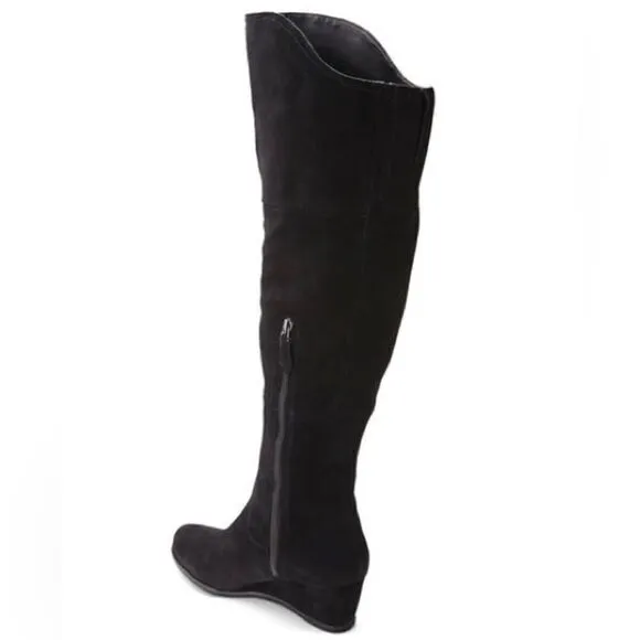 FRANCO Sarto abela- grayish-Black suede over-the-knee boots
