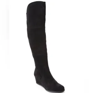 FRANCO Sarto abela- grayish-Black suede over-the-knee boots