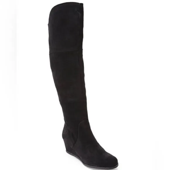 FRANCO Sarto abela- grayish-Black suede over-the-knee boots