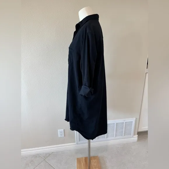 Frank &amp; Eileen ‘Mary’ Dress, Black Famous Denim, LARGE