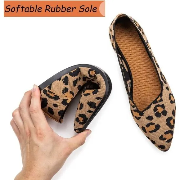 Frank Mully Flat Shoes Women Yellow Pointed Toe Slip On Softable Comfort Shoes