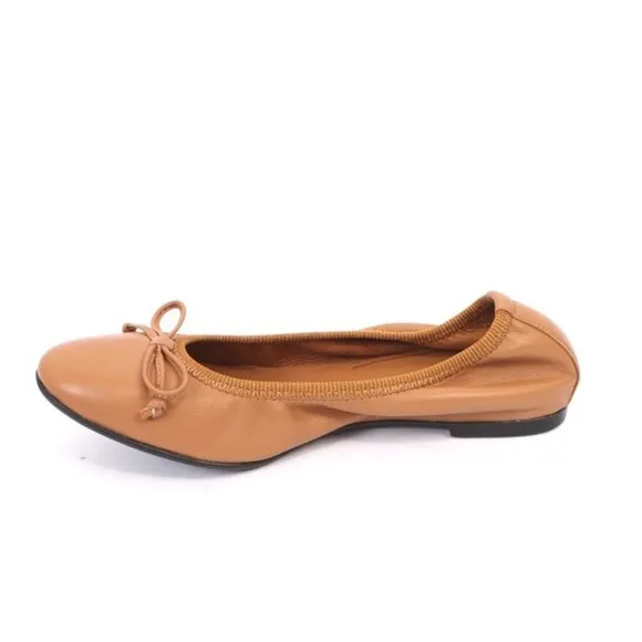 Frau 2480 Brown Leather / Bow Comfort Ballet Flats
