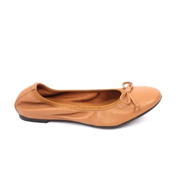 Frau 2480 Brown Leather / Bow Comfort Ballet Flats