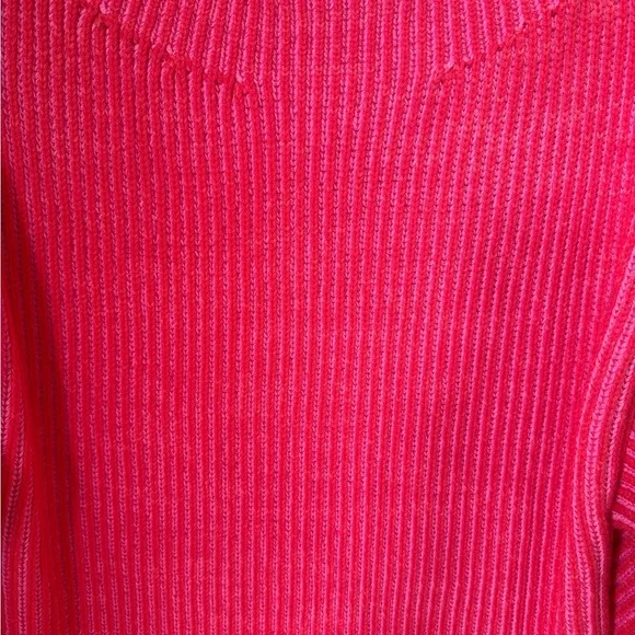 FREE PEOPLE Charlotte Tunic Oversized Sweater Pink Blossom Glow Size Large NWT