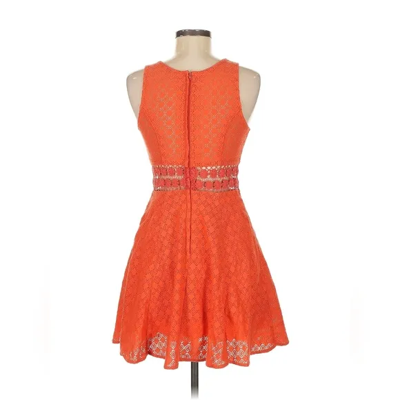 Free People 'Daisy' Lace Fit &amp; Flare Sleeveless Mini Dress - Size 6 - EUC