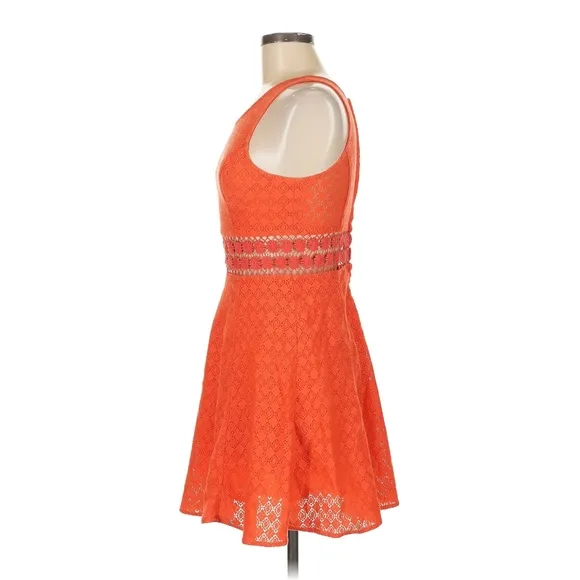 Free People 'Daisy' Lace Fit &amp; Flare Sleeveless Mini Dress - Size 6 - EUC