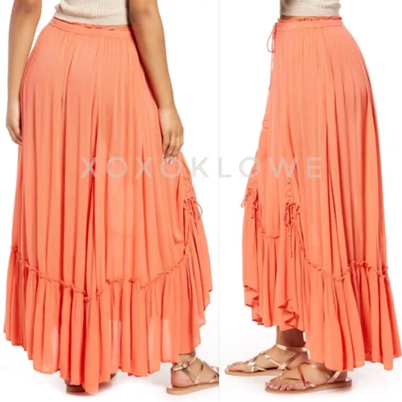 Free People El Sol Convertible Maxi Skirt Dress NWT L