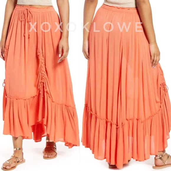 Free People El Sol Convertible Maxi Skirt Dress NWT L
