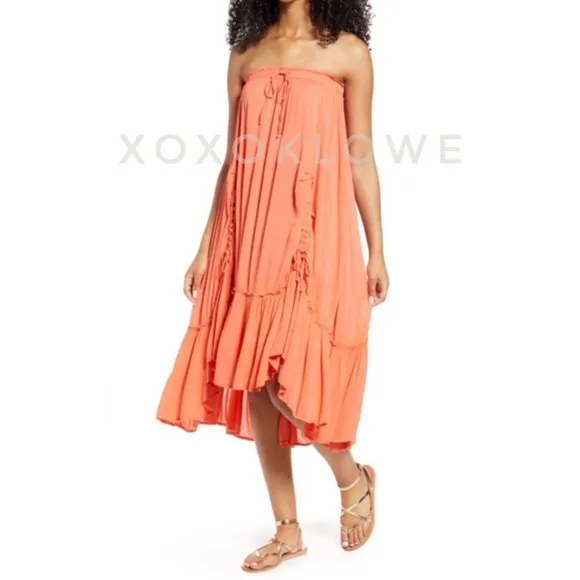 Free People El Sol Convertible Maxi Skirt Dress NWT L