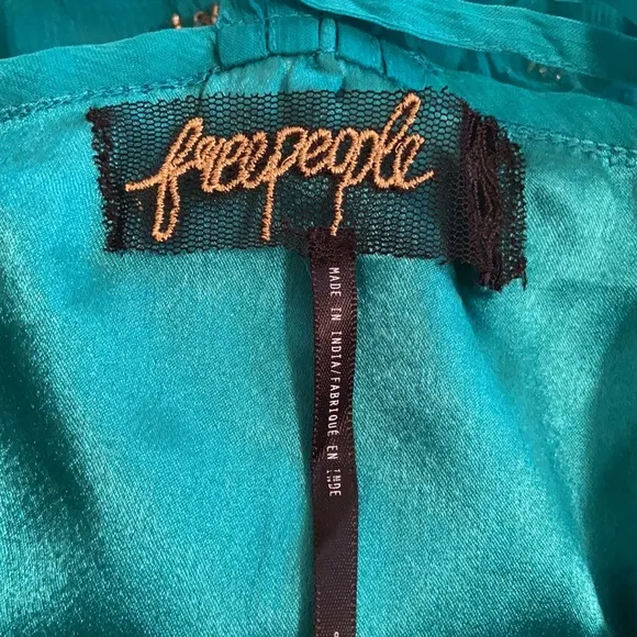 Free People Emerald Celestial Halter Gown